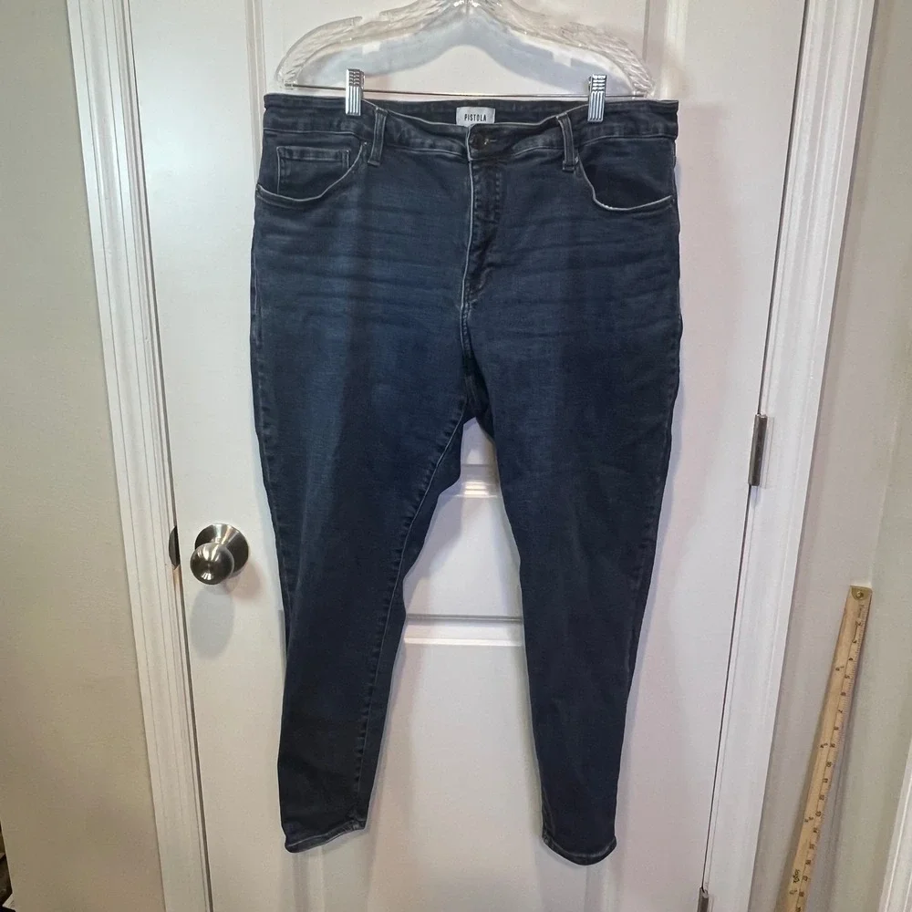 Pistola Womens Skinny Jeans High Rise Dark Wash‎ 20W